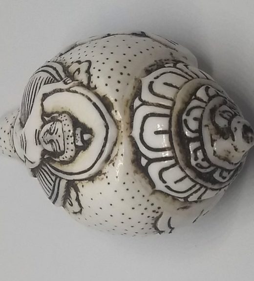 Handmade Buddha Shankha.( Carved On Seashell/Conch Shell)Handmade Buddha Sankha.( Carved On Seashell/Conch Shell)