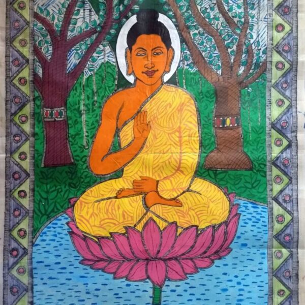 Buddha Madhubani Painting Unframed