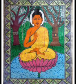 Madhubani Painting Of Lord Buddha (Mithila Art)