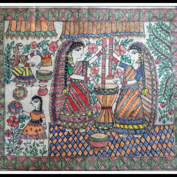 Madhubani Painting Rural culture Boarder